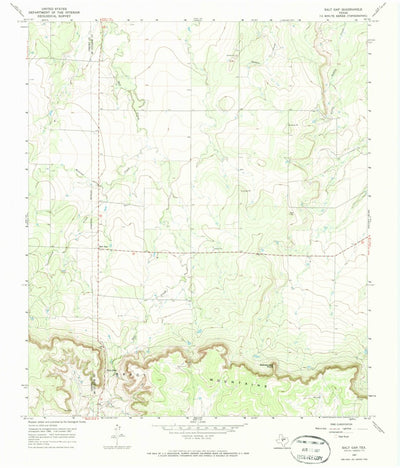 United States Geological Survey Salt Gap, TX (1967, 24000-Scale) digital map