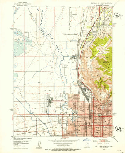 United States Geological Survey Salt Lake City North, UT (1951, 24000-Scale) digital map