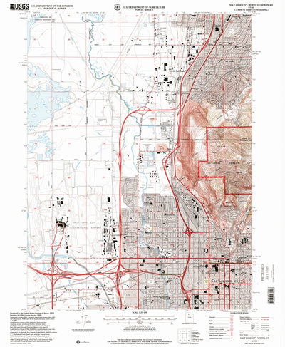 United States Geological Survey Salt Lake City North, UT (1998, 24000-Scale) digital map