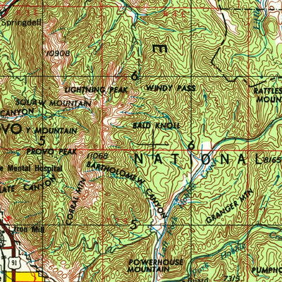 United States Geological Survey Salt Lake City, UT-WY (1954, 250000-Scale) digital map