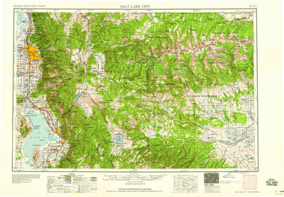 United States Geological Survey Salt Lake City, UT-WY (1958, 250000-Scale) digital map