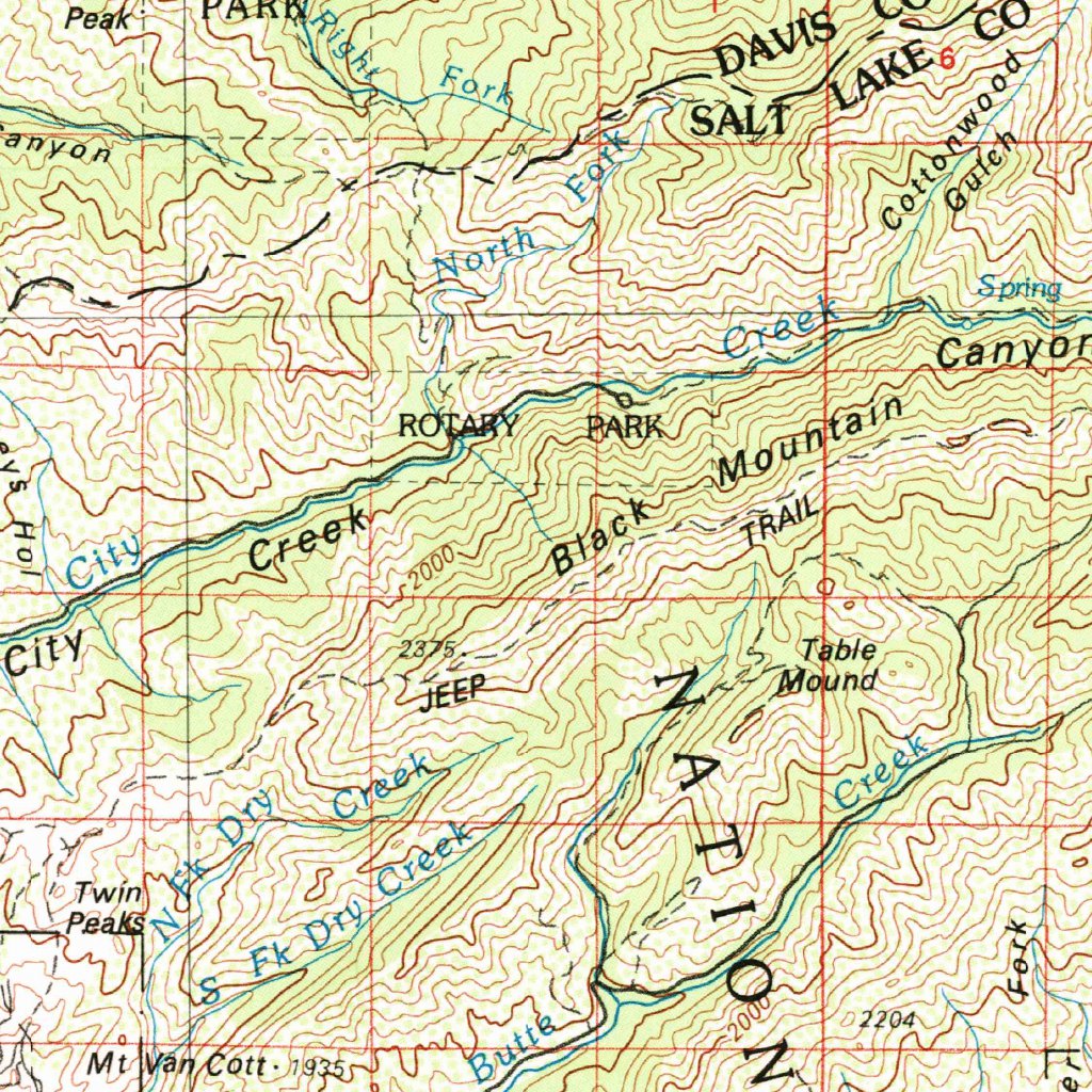 Map Scale Utah Salt Lake City, UT-WY (1980, 100000-Scale) Map by United States ...