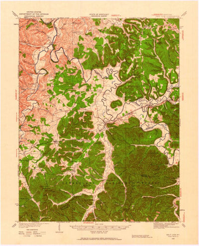 United States Geological Survey Salt Lick, KY (1929, 62500-Scale) digital map