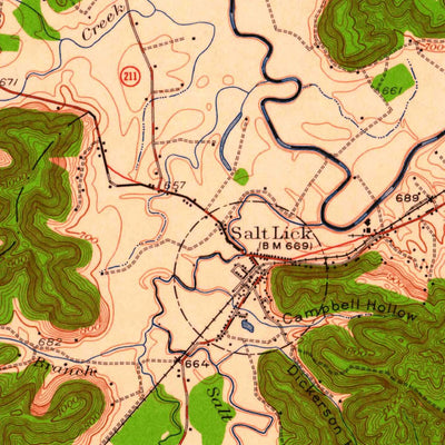 United States Geological Survey Salt Lick, KY (1929, 62500-Scale) digital map