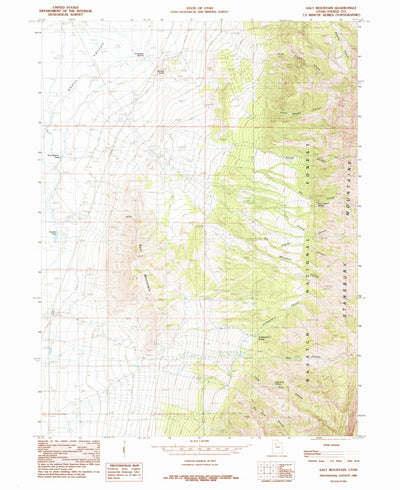 United States Geological Survey Salt Mountain, UT (1985, 24000-Scale) digital map