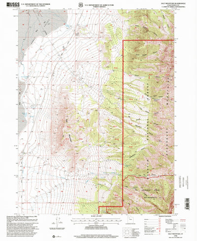 United States Geological Survey Salt Mountain, UT (1998, 24000-Scale) digital map