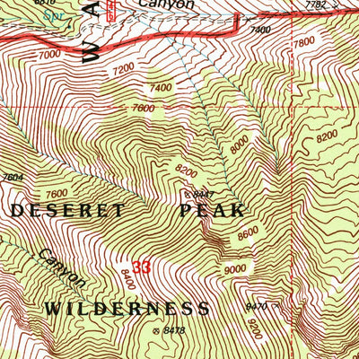 United States Geological Survey Salt Mountain, UT (1998, 24000-Scale) digital map