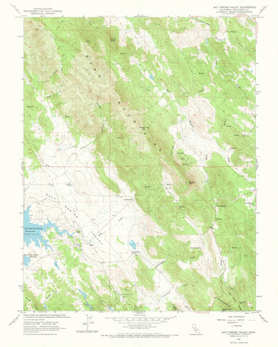 United States Geological Survey Salt Spring Valley, CA (1962, 24000-Scale) digital map
