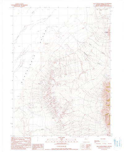 United States Geological Survey Salt Water Spring, NV (1990, 24000-Scale) digital map
