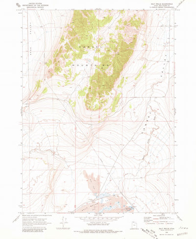 United States Geological Survey Salt Wells, UT (1968, 24000-Scale) digital map