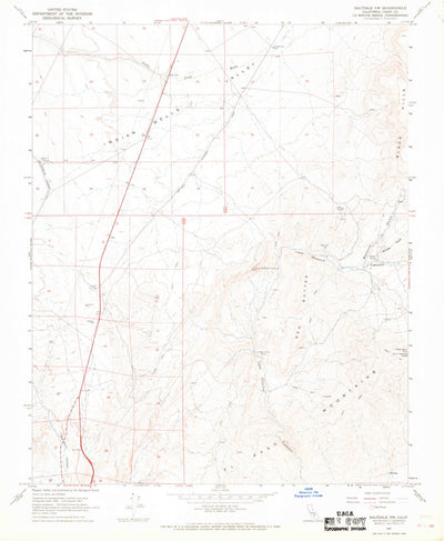 United States Geological Survey Saltdale NW, CA (1967, 24000-Scale) digital map