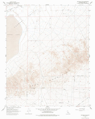 United States Geological Survey Saltdale SE, CA (1967, 24000-Scale) digital map