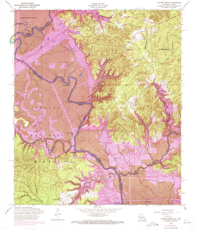 United States Geological Survey Salter Creek, LA-TX (1954, 24000-Scale) digital map