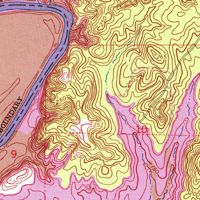 United States Geological Survey Salter Creek, LA-TX (1954, 24000-Scale) digital map