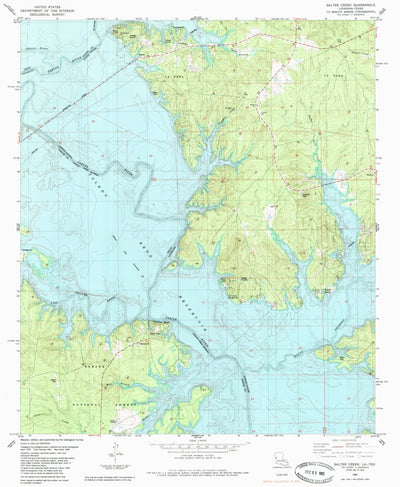 United States Geological Survey Salter Creek, LA-TX (1985, 24000-Scale) digital map