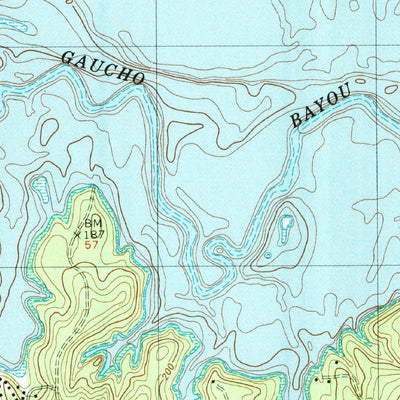 United States Geological Survey Salter Creek, LA-TX (1985, 24000-Scale) digital map
