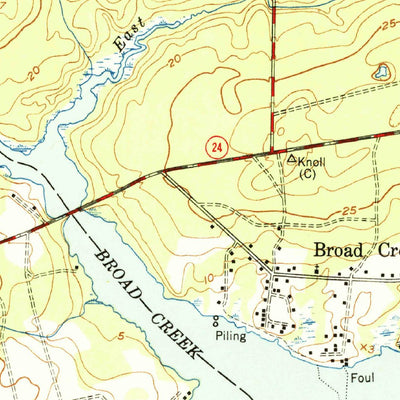 United States Geological Survey Salter Path, NC (1951, 24000-Scale) digital map