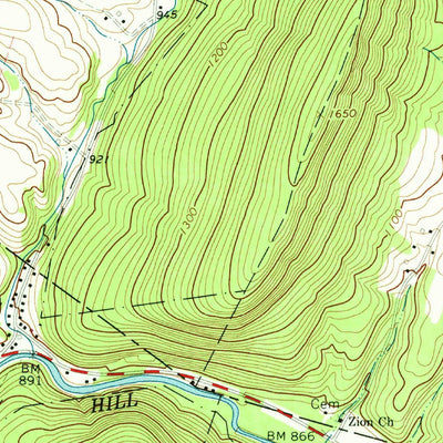 United States Geological Survey Saltillo, PA (1968, 24000-Scale) digital map