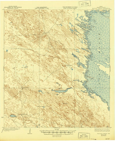 United States Geological Survey Saltillo Ranch, TX (1923, 62500-Scale) digital map