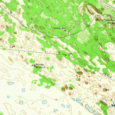 United States Geological Survey Saltillo Ranch, TX (1956, 62500-Scale) digital map