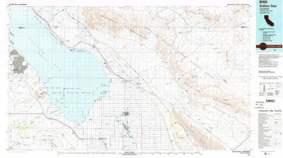 United States Geological Survey Salton Sea, CA (1985, 100000-Scale) digital map
