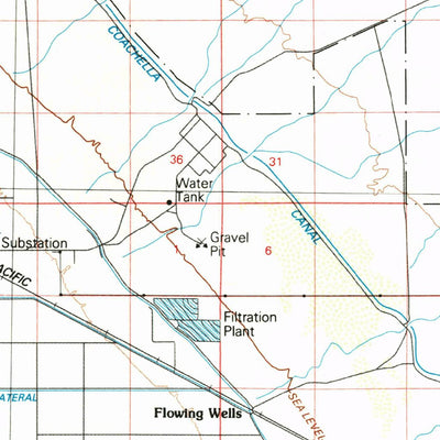 United States Geological Survey Salton Sea, CA (1985, 100000-Scale) digital map