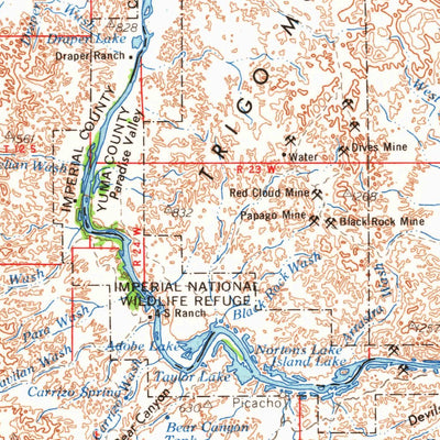 United States Geological Survey Salton Sea, CA-AZ (1965, 250000-Scale) digital map