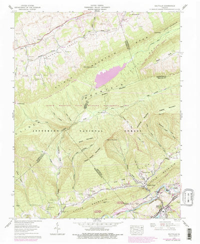 United States Geological Survey Saltville, VA (1958, 24000-Scale) digital map
