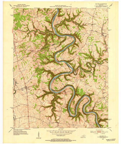 United States Geological Survey Salvisa, KY (1952, 24000-Scale) digital map