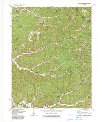 United States Geological Survey Salyersville North, KY (1992, 24000-Scale) digital map