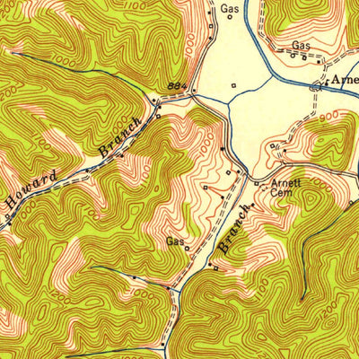 United States Geological Survey Salyersville South, KY (1951, 24000-Scale) digital map