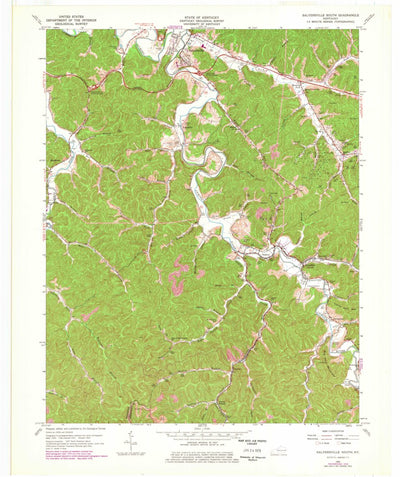 United States Geological Survey Salyersville South, KY (1962, 24000-Scale) digital map