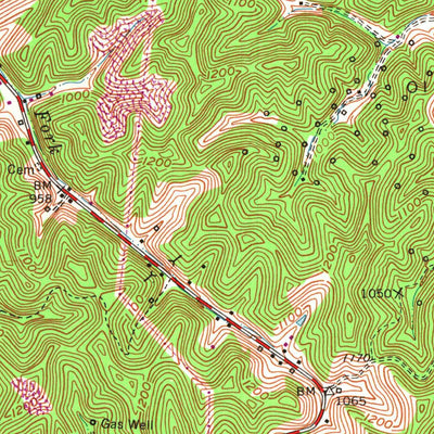 United States Geological Survey Salyersville South, KY (1962, 24000-Scale) digital map