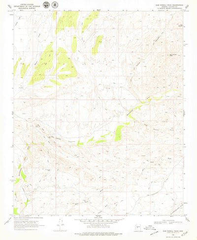 United States Geological Survey Sam Powell Peak, AZ (1969, 24000-Scale) digital map