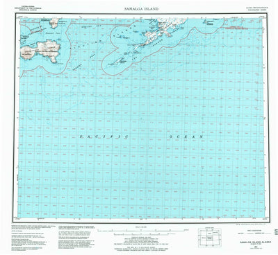 United States Geological Survey Samalga Island, AK (1951, 250000-Scale) digital map