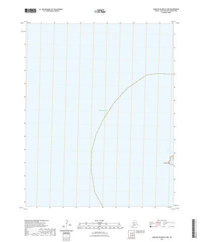 United States Geological Survey Samalga Island D-4 NW, AK (2021, 25000-Scale) digital map