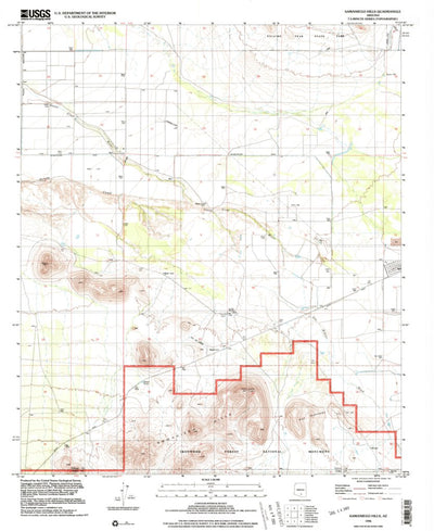 United States Geological Survey Samaniego Hills, AZ (1996, 24000-Scale) digital map