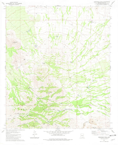 United States Geological Survey Samaniego Peak, AZ (1981, 24000-Scale) digital map