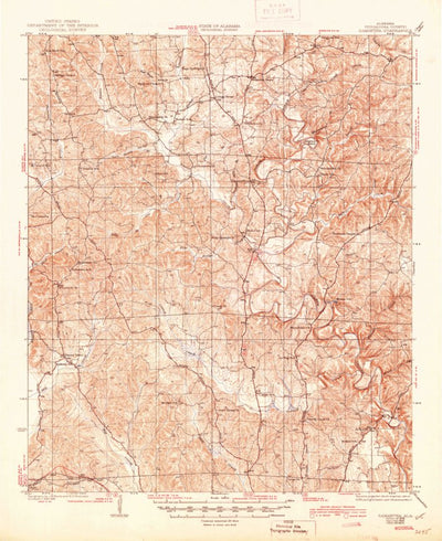 United States Geological Survey Samantha, AL (V1, 1945) digital map