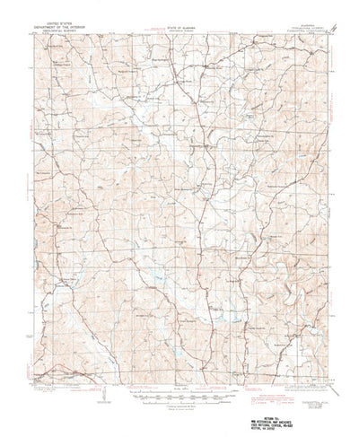 United States Geological Survey Samantha, AL (V2, 1945) digital map