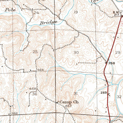 United States Geological Survey Samantha, AL (V2, 1945) digital map