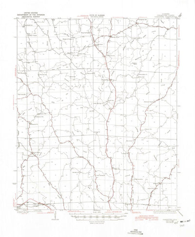 United States Geological Survey Samantha, AL (V4, 1945) digital map