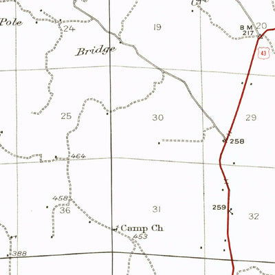 United States Geological Survey Samantha, AL (V4, 1945) digital map