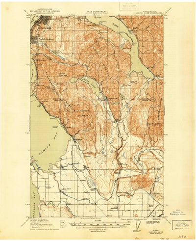 United States Geological Survey Samish Lake, WA (1918, 62500-Scale) digital map