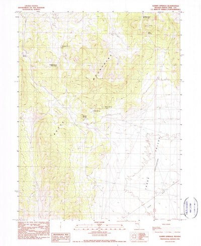 United States Geological Survey Sammy Springs, NV (1990, 24000-Scale) digital map
