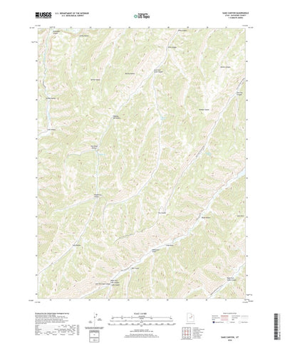 United States Geological Survey Sams Canyon, UT (2020, 24000-Scale) digital map