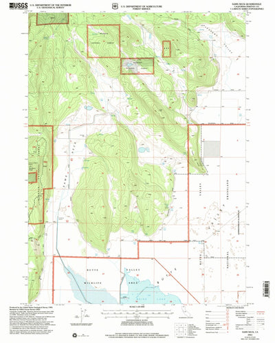 United States Geological Survey Sams Neck, CA (2001, 24000-Scale) digital map