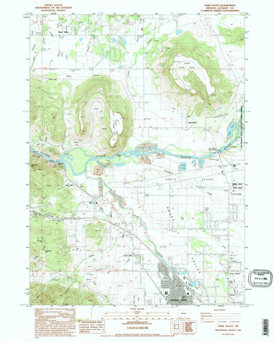 United States Geological Survey Sams Valley, OR (1983, 24000-Scale) digital map