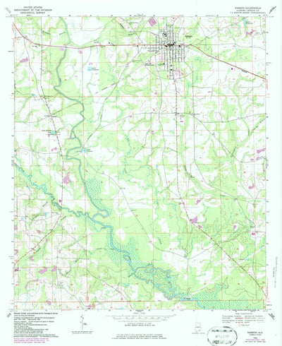 United States Geological Survey Samson, AL (1968, 24000-Scale) digital map
