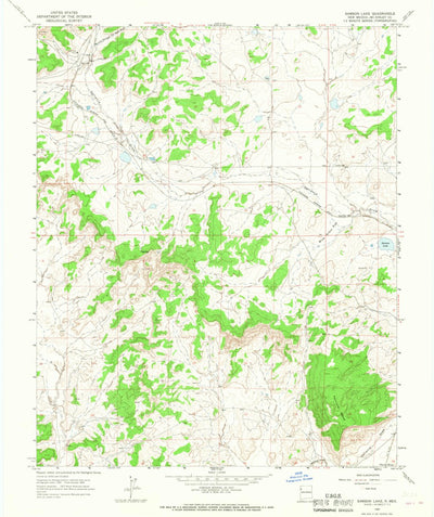 United States Geological Survey Samson Lake, NM (1963, 24000-Scale) digital map